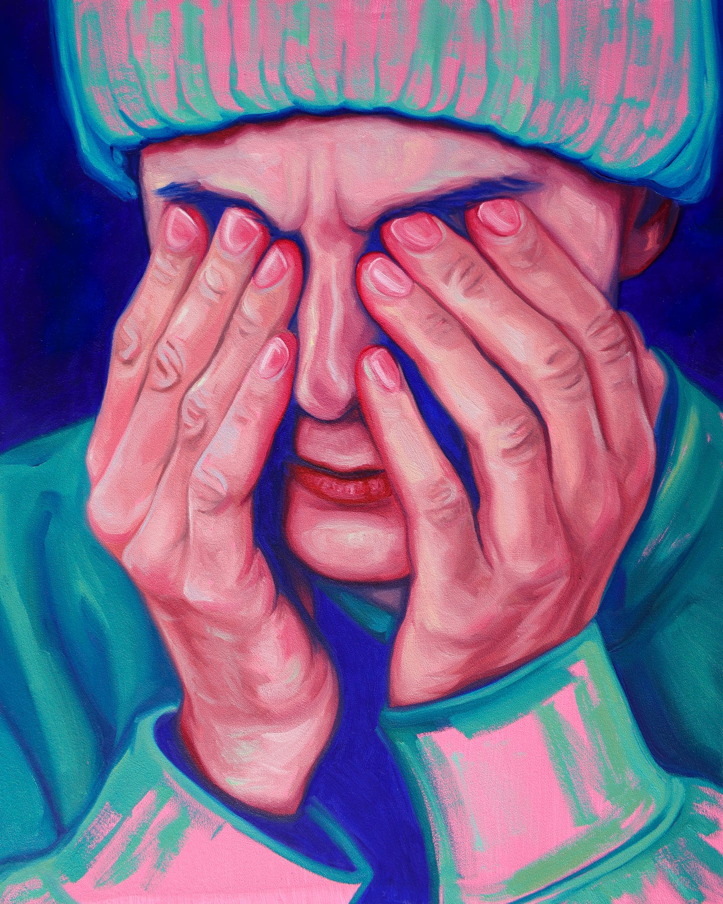 They can't see me - Original oil painting