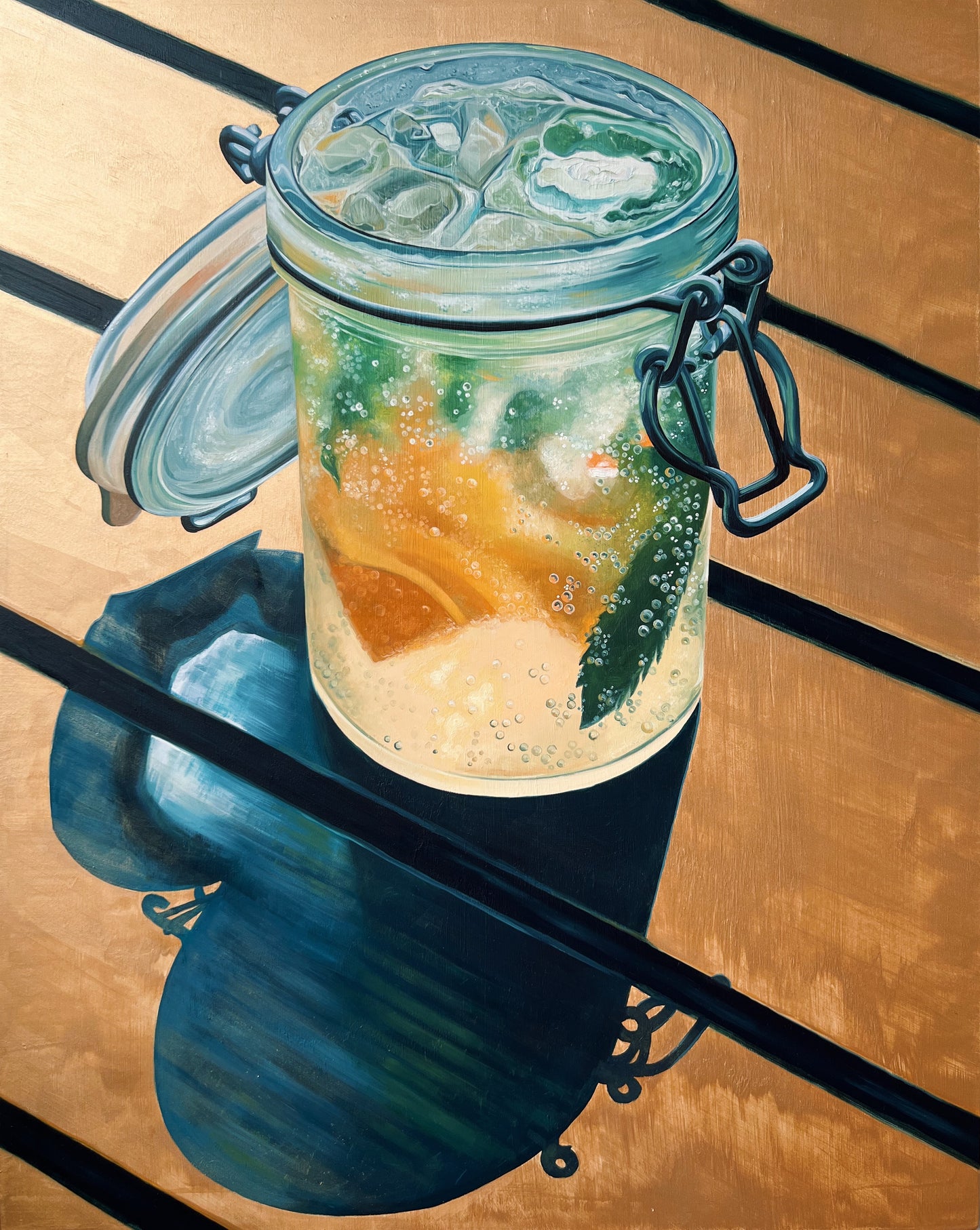 Elderflower Lemonade - Original oil painting