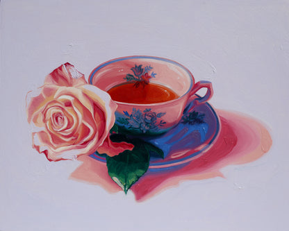 Rose Tea - Original oil painting