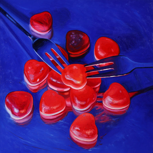 Sharing is caring - Original oil painting