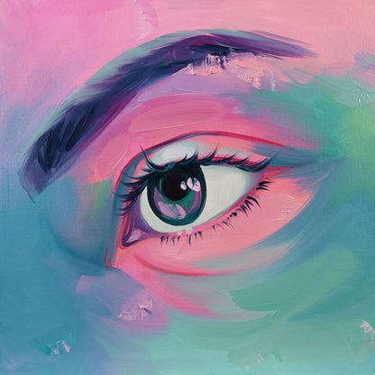 Dreamy eye - Original oil painting