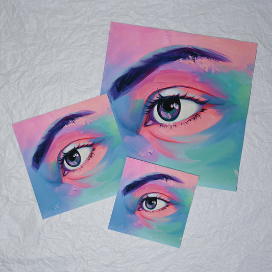 Dreamy eye - Oil painting print