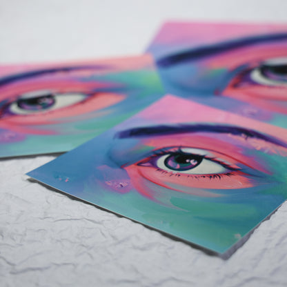Dreamy eye - Oil painting print